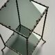 Faux bamboo side table metal