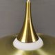 Hanging lamp, from the 1970s in matte white glass and brass colored metal.