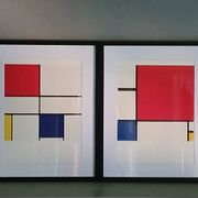 Paire lithographies Piet MONDRIAN  modèles à 250 exemplaires