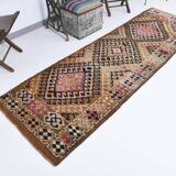 3x10 blue & brown persian runner rug, 91x295cm sk 18084 free shipping