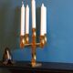 Five-Arm Brass Candelabrum by Lars Åkesson for Vallonmässing, Sweden