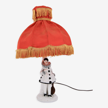 Ancienne lampe art déco céramique Pierrot 1930/40