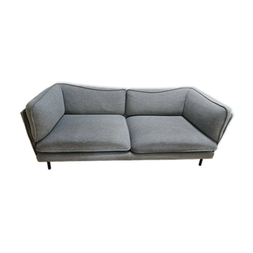 3-seater sofa Made, grey felt and black legs