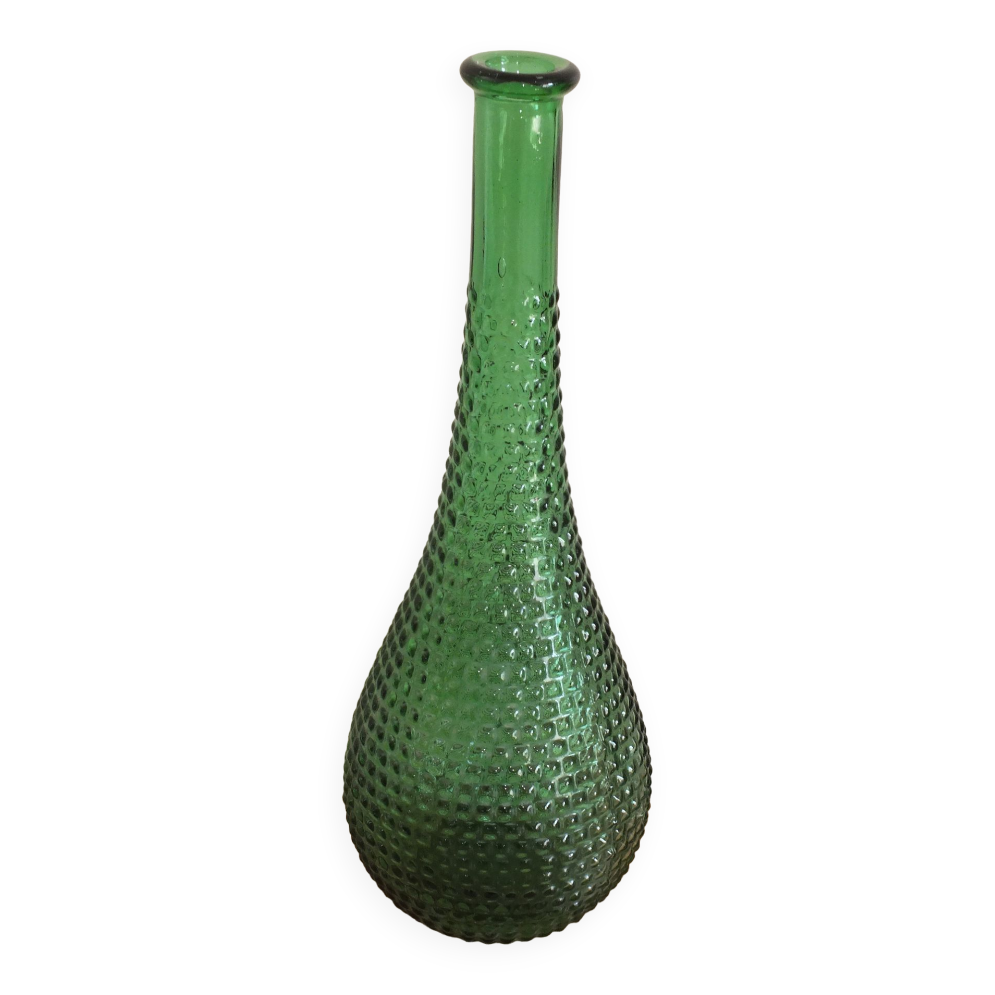 Empoli Italian glass bottle vase without cap