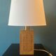 Wooden and cane foot lamp from the 60s