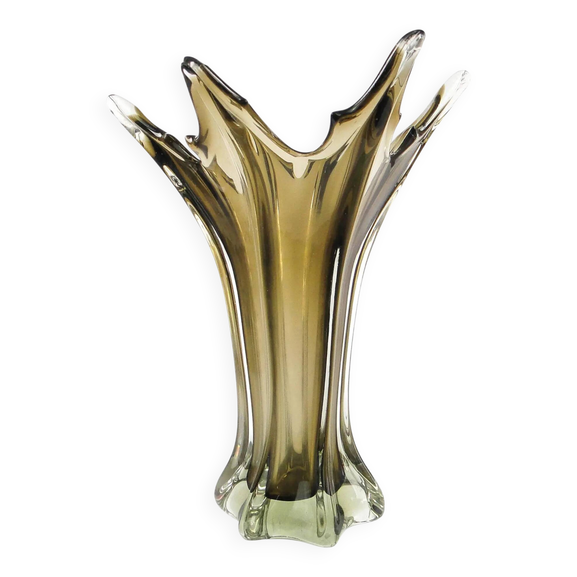 Murano vase, mid-century modern, glass, Italy, 1950s