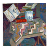 The reading table, oil on canvas
