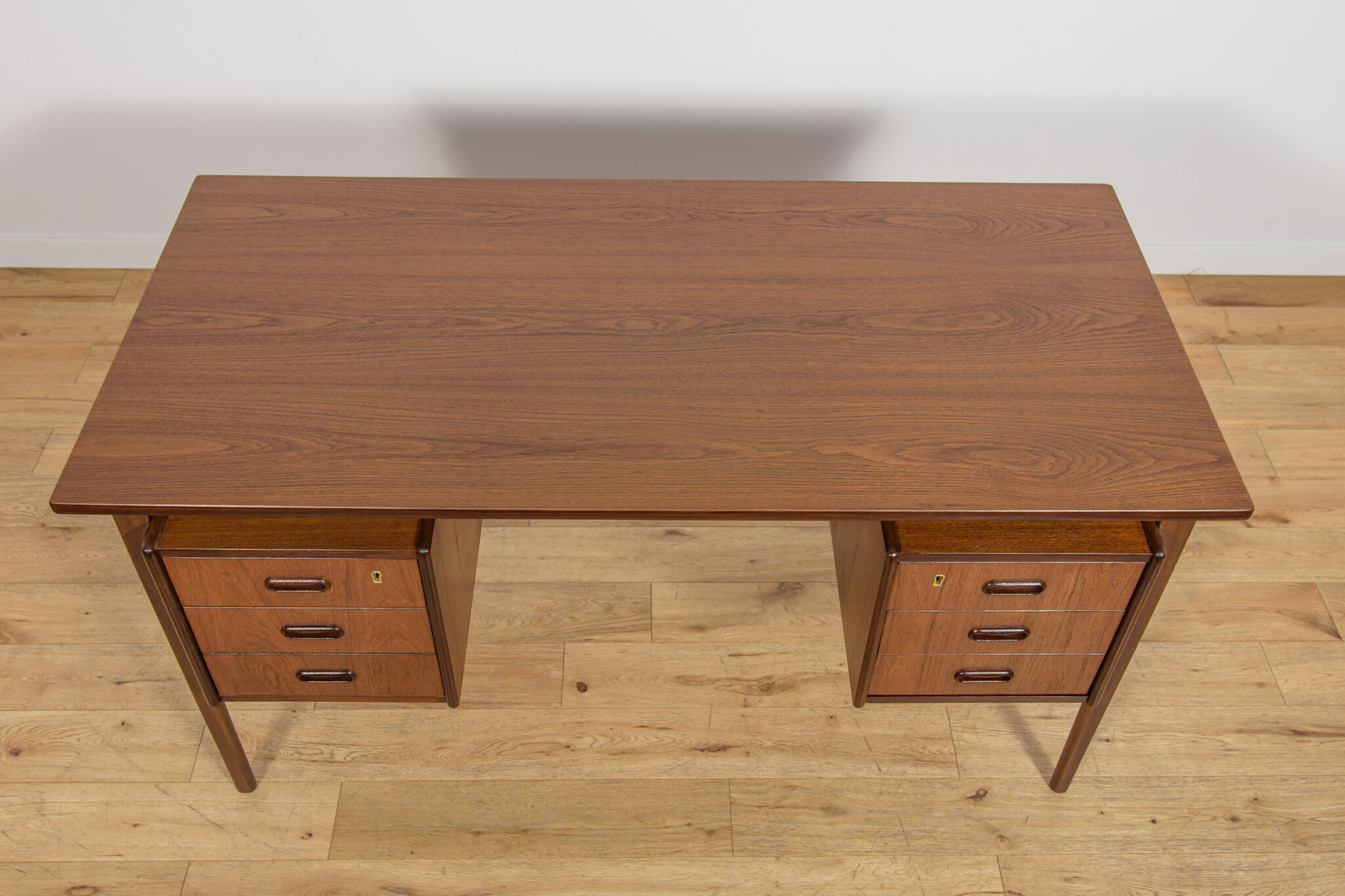 Mid-Century Freestanding Teak Desk, Denmark, 1960s