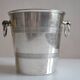 Vintage ice or champagne bucket in silver metal