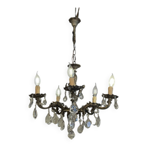 lustre 5 feux en cristal