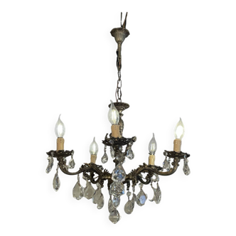 5-light crystal chandelier