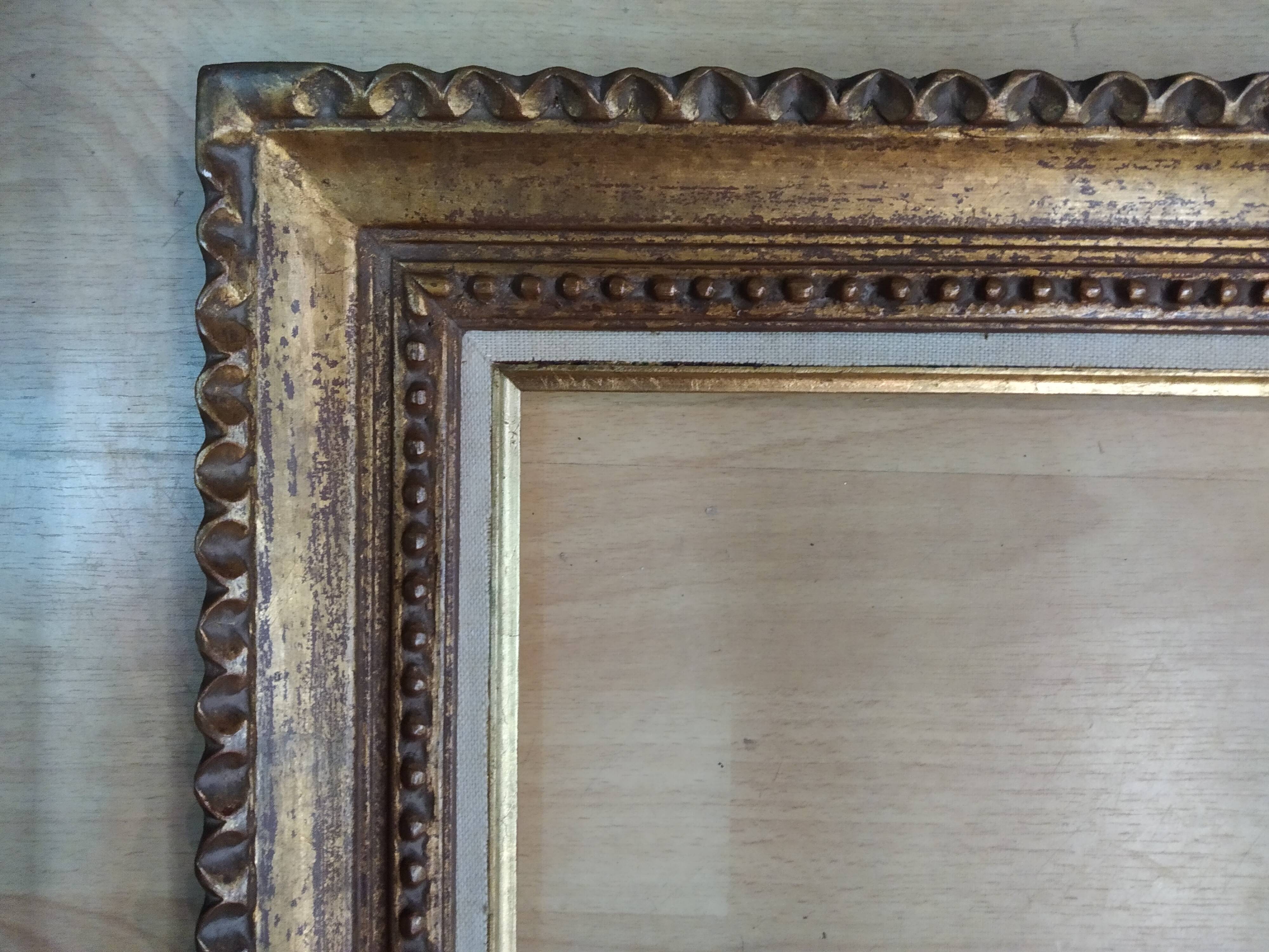 Montparnasse frame carved wood gilded leafing 40 cm x 30 cm
