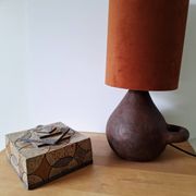 Lampe en terre cuite ancienne