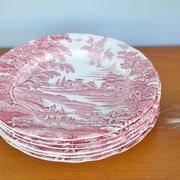 Set of 6 English style plates, kesteloot birthday