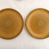 Set of 6 small stoneware plates