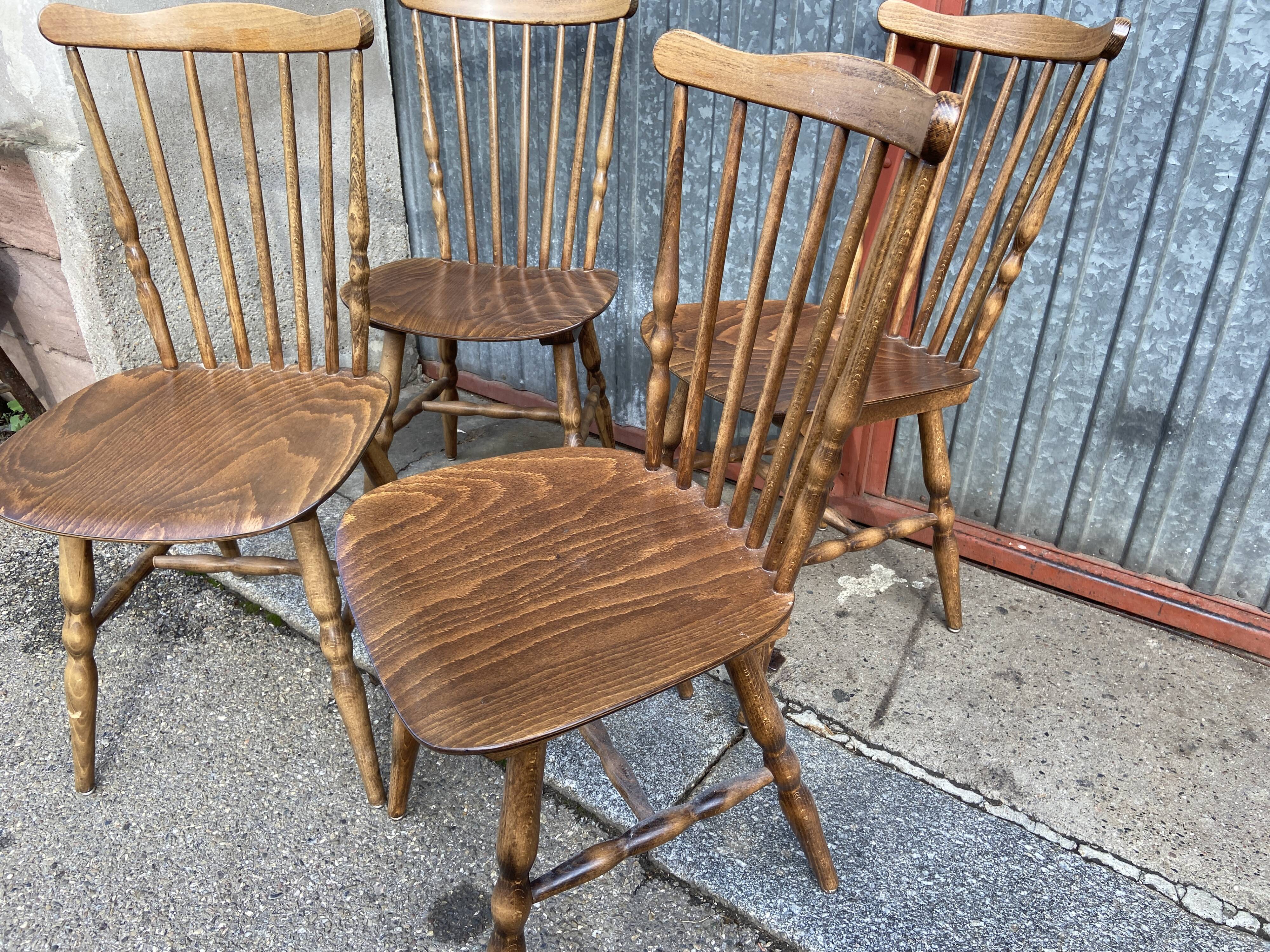 Set of 4 chairs vintage bistro Baumann tacoma 1960s