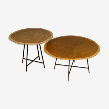 Suite de deux tables basses Alburni par Lucidipevere, Cinna XXe