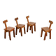Set of four mountain chairs, La Plagne circa 1970