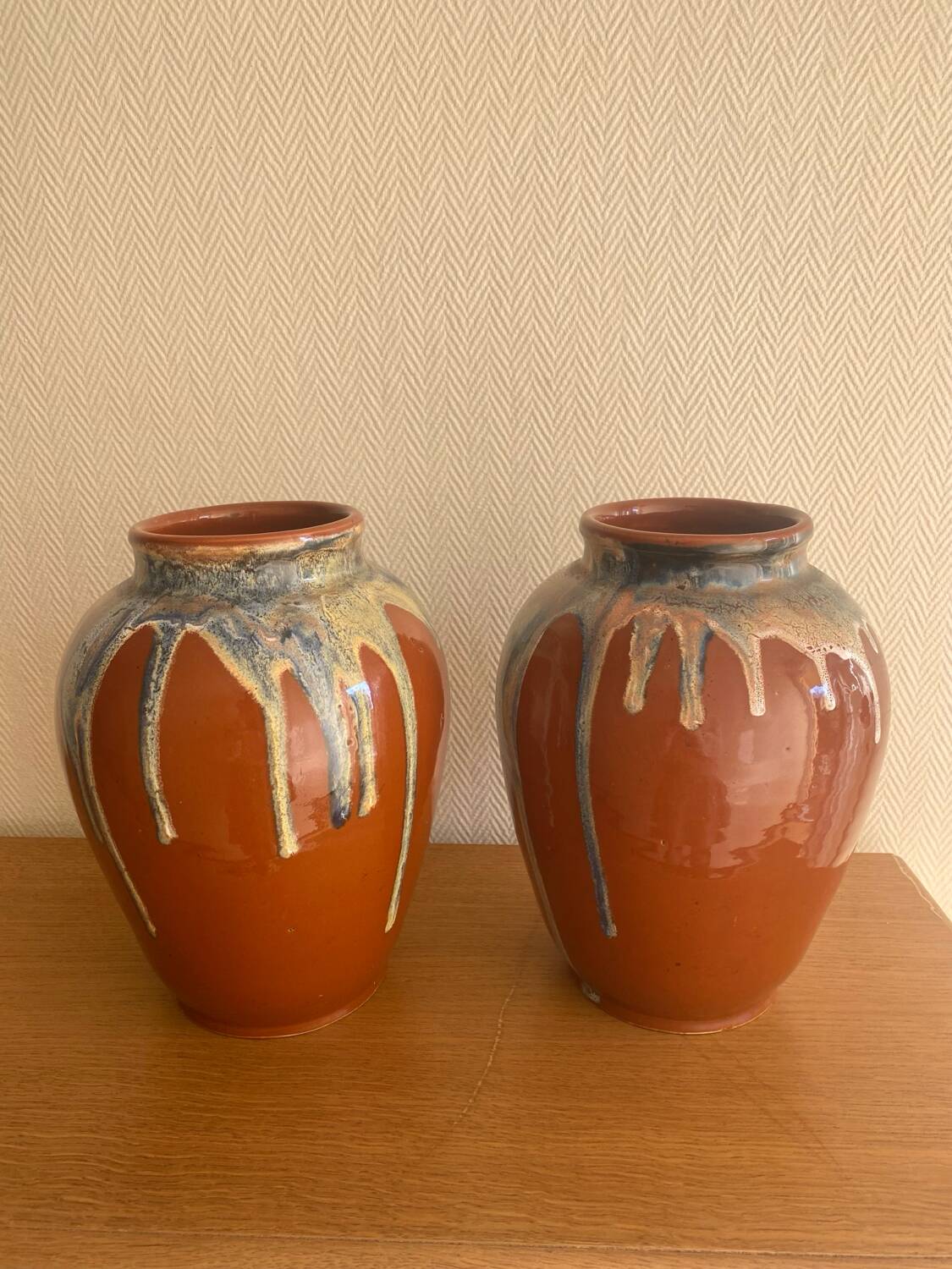 Pair of vases signed Jean Pointu