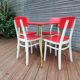 Lot de 4 chaise et une table vintage , années 70