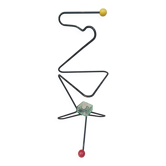 Coat rack 1950 metal and wooden balls