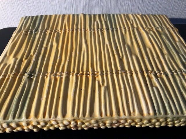 Straw porcelain cheese tray