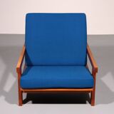 Fauteuil relax Getama en chêne avec dossier réglable, Hans J. Wegner GE421