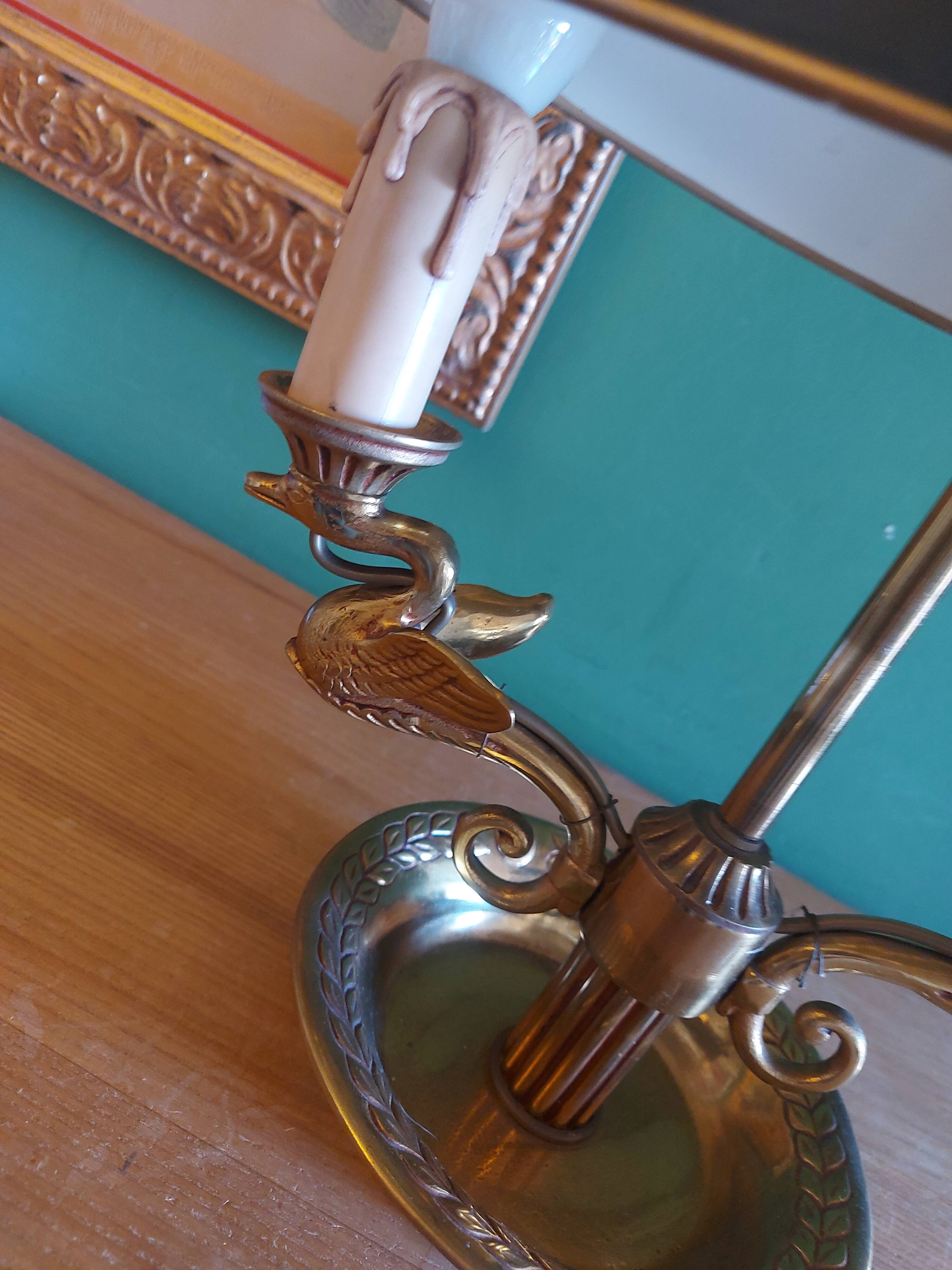 BOUILLOTTE LAMP IN BRONZE, SIGN DECOR