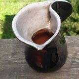 Enamelled terracotta pitcher, France, 1950s