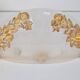 Vintage Bowl Wall Lamps in Goldleaf Murano Glass, Italy, 1970s, Set of 2