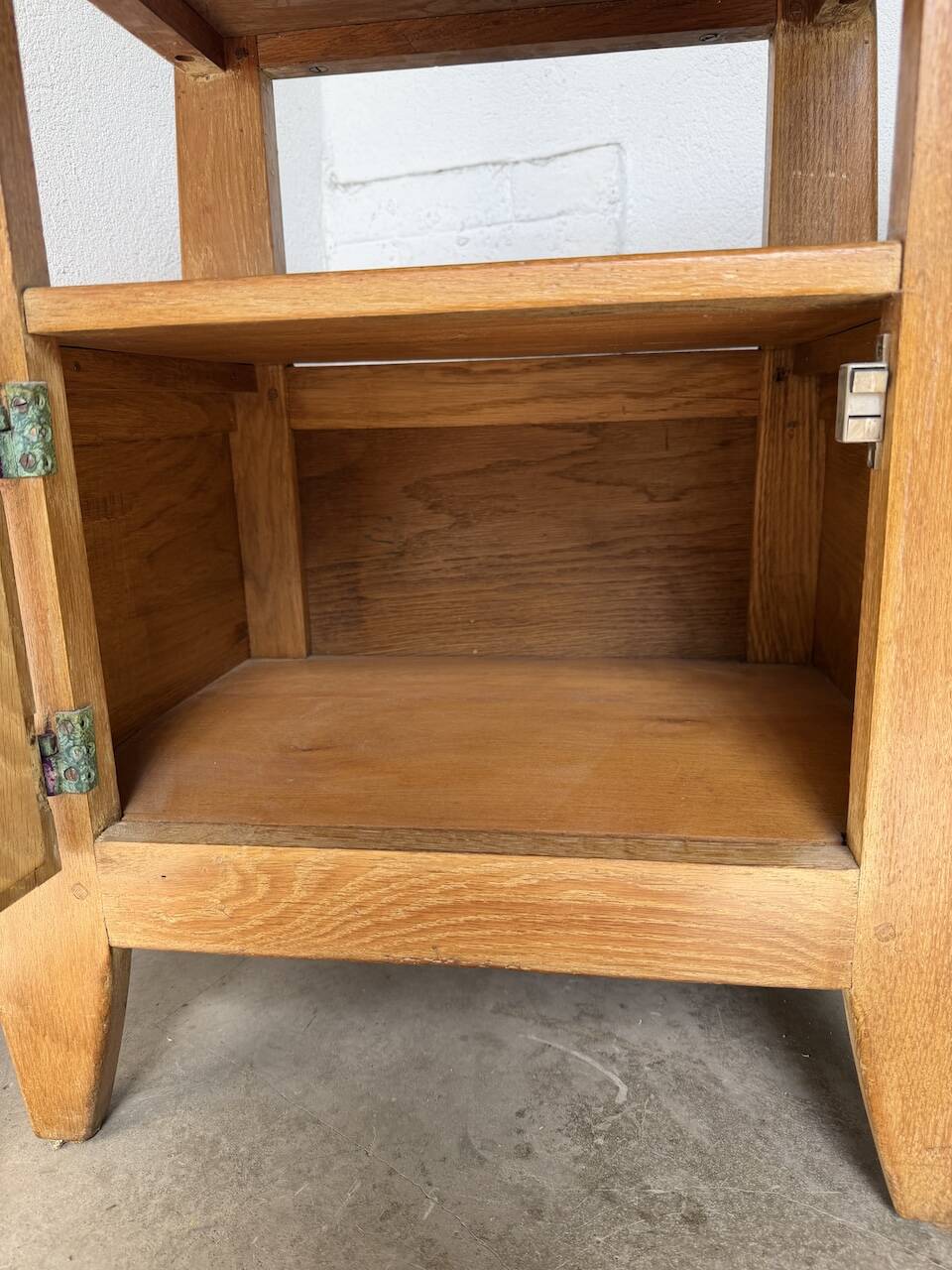 Pair of oak bedside tables 1950