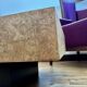 Vintage elm burl coffee table