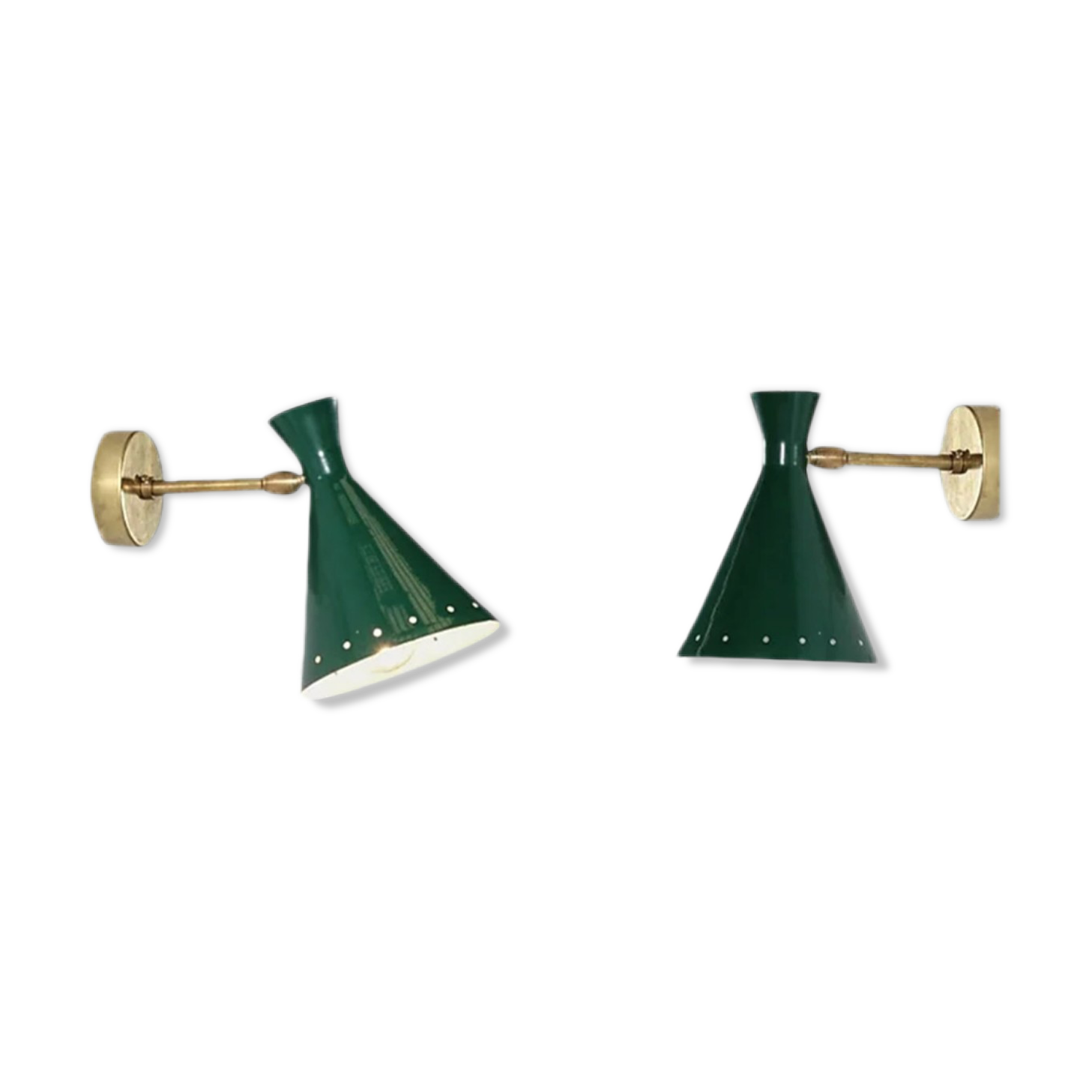 Pair of duck green casserole wall appliques