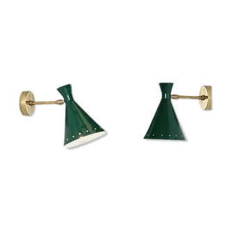 Pair of duck green casserole wall appliques
