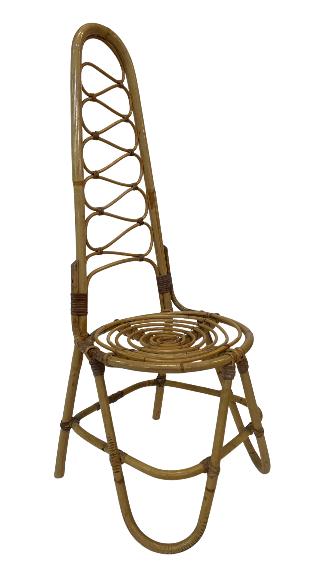 Chaise vintage en rotin Rohe Noordwolde