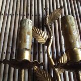 Wall lamp in gold metal