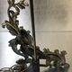 Paire lampe XlXème, devant de cheminée bronze rocaille style Louis XV