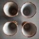 Set of 4 mazagrans in glazed terracotta - 1970s