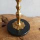 Lampe vintage marbre noir et laiton 1960
