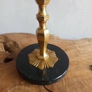 Lampe vintage marbre noir et laiton 1960