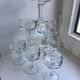 Set of 10 glasses with molded glass bar legs in 70s