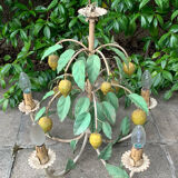 Painted metal chandelier