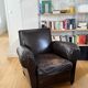 Vintage leather club armchair