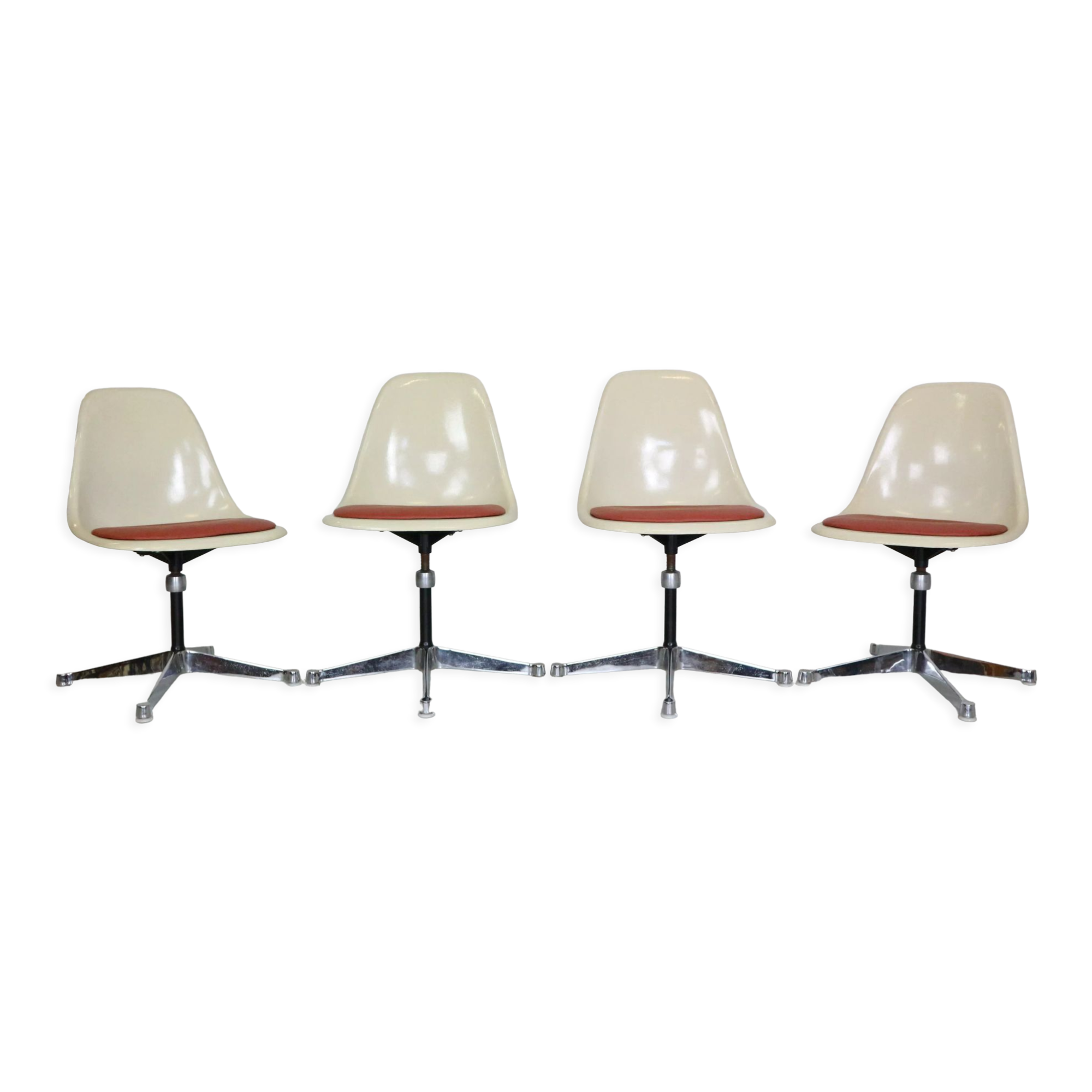 Set de 4 chaises de Charles & Ray Eames pour Herman Miller, 1960