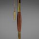 Mid-Century brass & wood table lamp