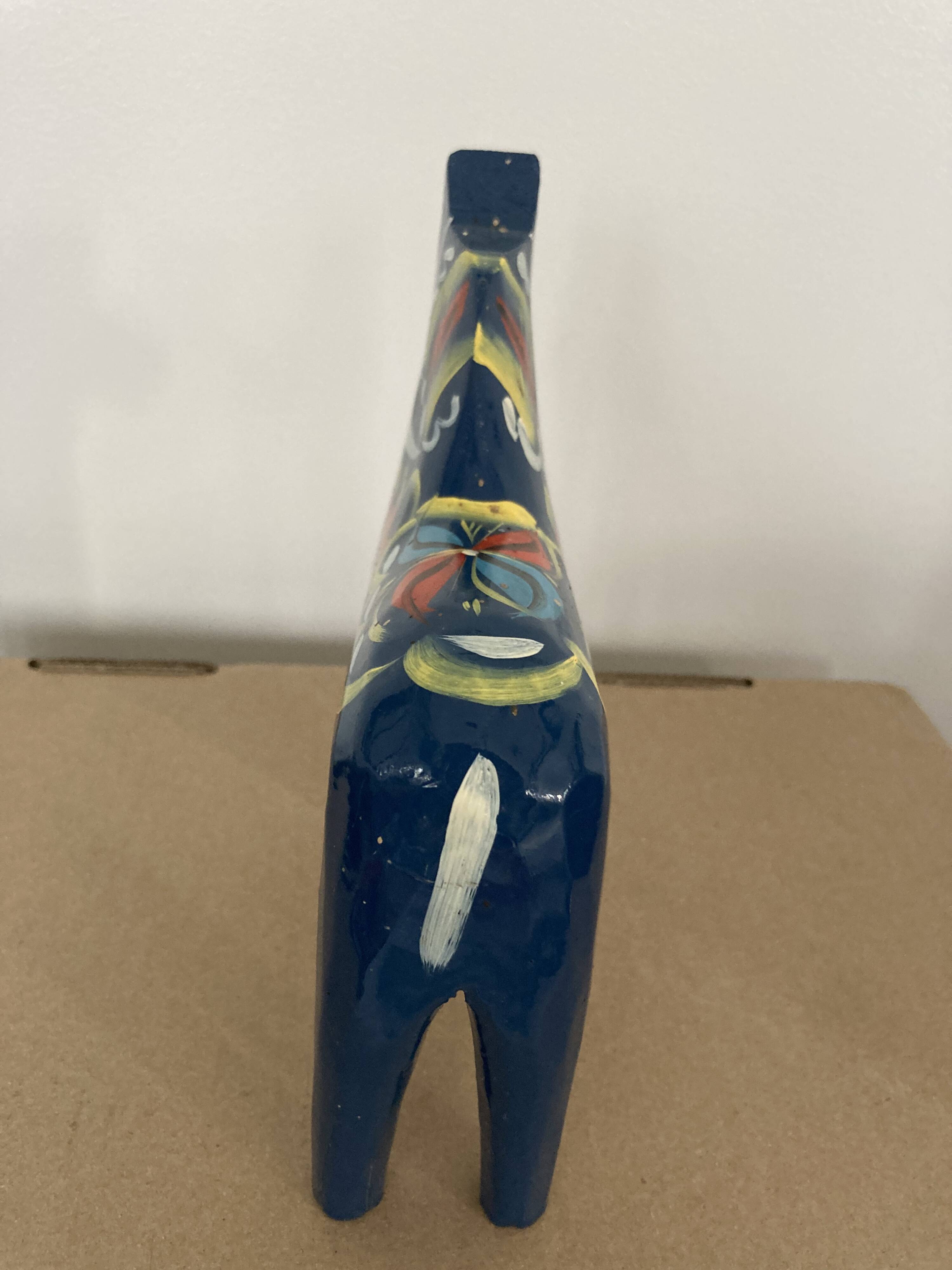 Swedish "Dala" blue horse NILS OLSON 17cm