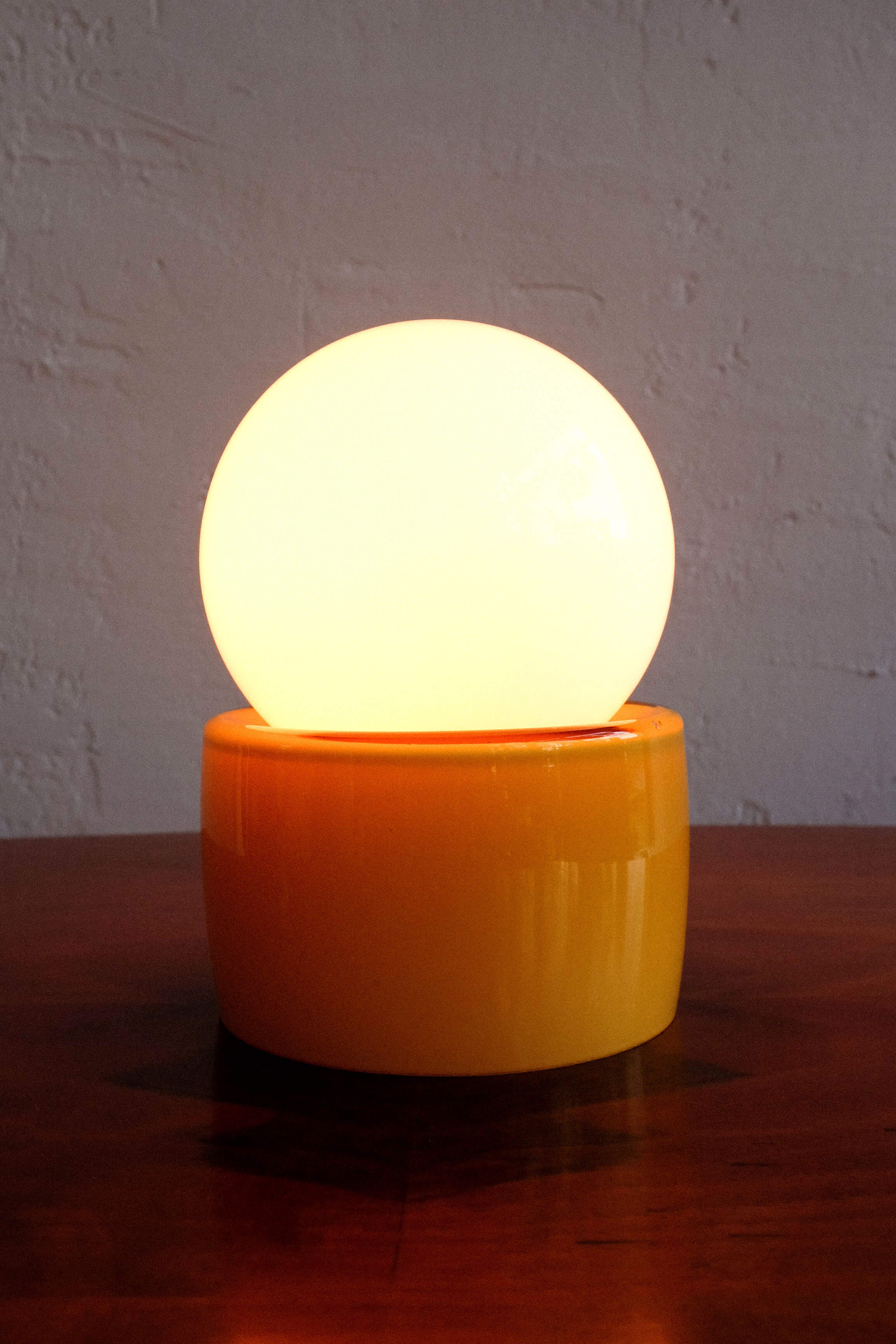 Czechoslovak glass table lamp by Osvětlovací Sklo, 1970s