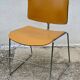 Max Stacker chairs, US design, 1970-80, chromed metal and orange plastic