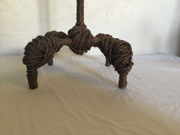 Chandelier vintage candélabres en cordages