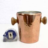 Small copper and teak ice bucket